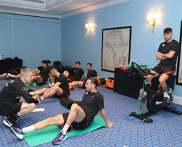 A Millî Takımımız salonda çalıştı