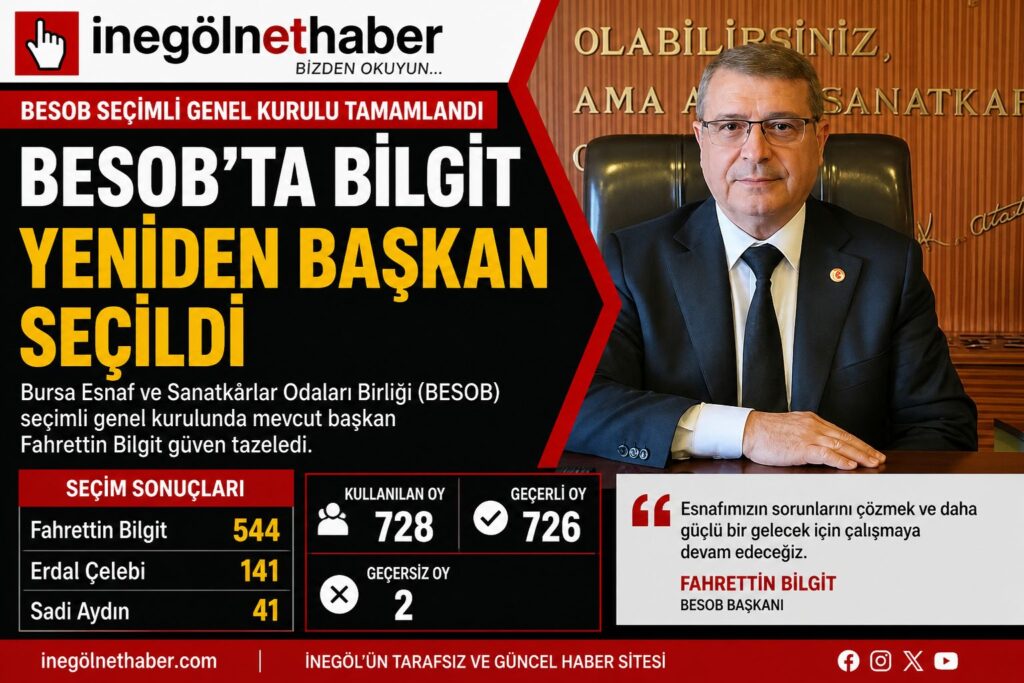 BESOB’ta Bilgit Güven Tazeledi, İnegöl’ün Ağırlığı Yönetimde Hissedildi